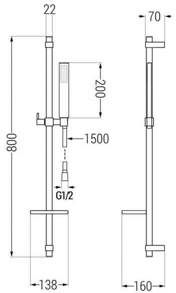 MEXEN/S - Estrella DQ02 Set umývadlové a vaňové batérie s príslušenstvom, chróm 72313DQ02-00