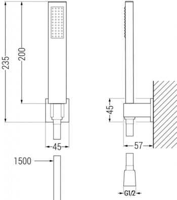 MEXEN/S - Estrella R02 Set umývadlové a vaňové batérie s príslušenstvom, chróm 72313R02-00