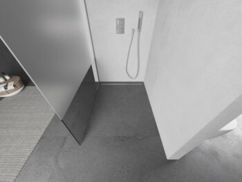 MEXEN/S - KIOTO Sprchová zástena WALK-IN 070x200 cm 8 mm, chróm, Transparent / matné sklo 800-070-101-01-35