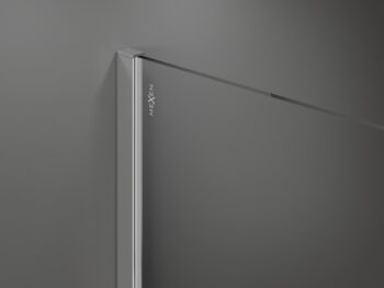 MEXEN/S - KIOTO Sprchová zástena WALK-IN 100x200 cm 8 mm, chróm, čierny vzor 2 800-100-101-01-78