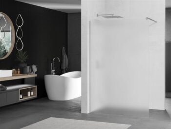 MEXEN/S - KIOTO Sprchová zástena WALK-IN 100x200 cm 8 mm, chróm, matné sklo 800-100-101-01-30
