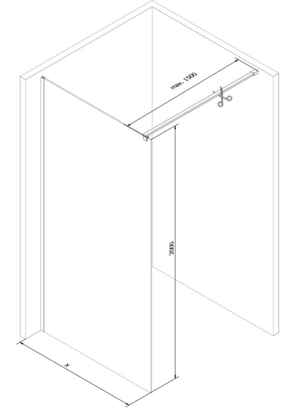 MEXEN/S - KIOTO Sprchová zástena WALK-IN 110 x 200, grafit 8 mm, biela 800-110-101-20-40 MEXEN/S - KIOTO Sprchová zástena WALK-IN 110 x 200, grafit 8 mm, biela 800-110-101-20-40