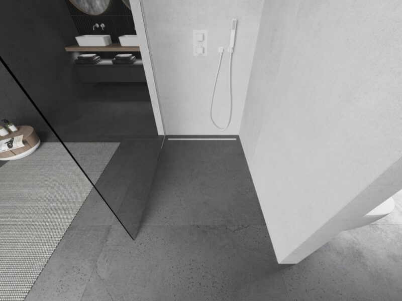 MEXEN/S - KIOTO Sprchová zástena WALK-IN 110 x 200, transparent 8 mm, biela 800-110-101-20-00 MEXEN/S - KIOTO Sprchová zástena WALK-IN 110 x 200, transparent 8 mm, biela 800-110-101-20-00