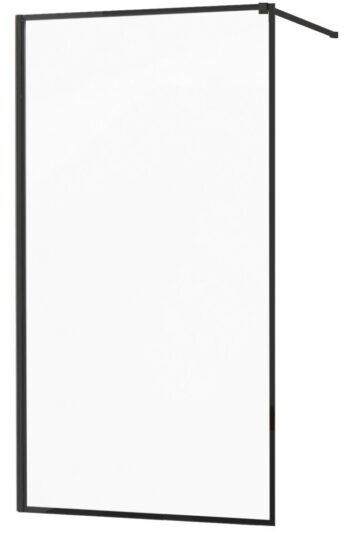 MEXEN/S - KIOTO Sprchová zástena WALK-IN 110x200 cm 8 mm, čierna, čierny profil 800-110-101-70-70
