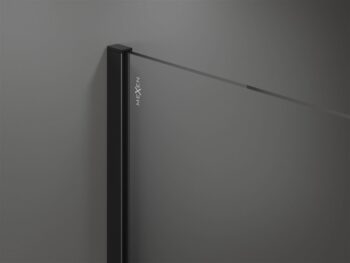 MEXEN/S - KIOTO Sprchová zástena WALK-IN 110x200 cm 8 mm, čierna, čierny vzor 2 800-110-101-70-78
