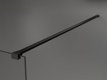 MEXEN/S - KIOTO Sprchová zástena WALK-IN 110x200 cm 8 mm, čierna, transparent 800-110-101-70-00