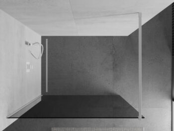 MEXEN/S - KIOTO Sprchová zástena WALK-IN 120 x 200, grafit 8 mm, biela 800-120-101-20-40