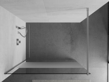 MEXEN/S - KIOTO Sprchová zástena WALK-IN 120x200 cm 8 mm, chróm, Transparent / matné sklo 800-120-101-01-35