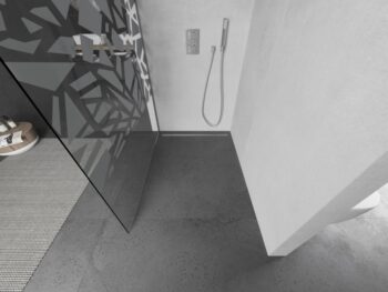 MEXEN/S - KIOTO Sprchová zástena WALK-IN 120x200 cm 8 mm, chróm, biely vzor 800-120-101-01-85