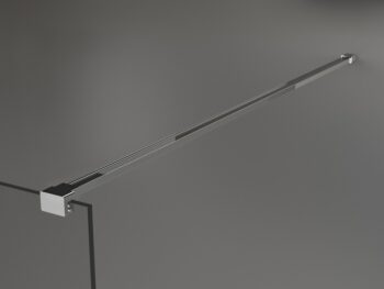 MEXEN/S - KIOTO Sprchová zástena WALK-IN 120x200 cm 8 mm, chróm, biely vzor 800-120-101-01-85