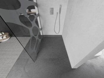 MEXEN/S - KIOTO Sprchová zástena WALK-IN 120x200 cm 8 mm, chróm, biely vzor 800-120-101-01-97