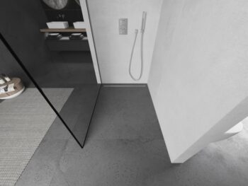 MEXEN/S - KIOTO Sprchová zástena WALK-IN 120x200 cm 8 mm, chróm, čierny profil 800-120-101-01-70