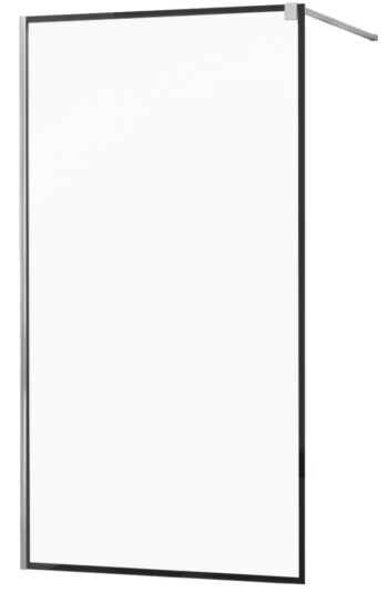 MEXEN/S - KIOTO Sprchová zástena WALK-IN 120x200 cm 8 mm, chróm, čierny profil 800-120-101-01-70