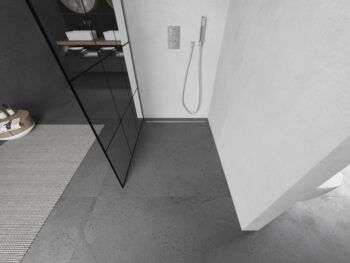 MEXEN/S - KIOTO Sprchová zástena WALK-IN 120x200 cm 8 mm, chróm, čierny vzor 1 800-120-101-01-77