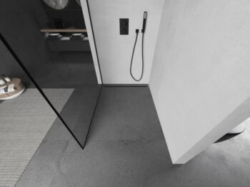 MEXEN/S - KIOTO Sprchová zástena WALK-IN 120x200 cm 8 mm, čierna, čierny profil 800-120-101-70-70