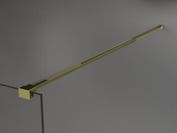 MEXEN/S - KIOTO Sprchová zástena WALK-IN 60x200 cm 8 mm, zlatá, čierny profil 800-060-101-50-70