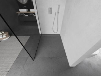 MEXEN/S - KIOTO Sprchová zástena WALK-IN 70x200 cm 8 mm, chróm, čierny profil 800-070-101-01-70