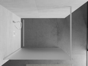 MEXEN/S - KIOTO Sprchová zástena WALK-IN 80 x 200, dekor jinovatka 8 mm, biela 800-080-101-20-30