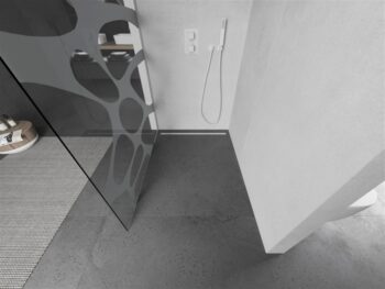 MEXEN/S - KIOTO Sprchová zástena WALK-IN 80 x 200, transparent/biely vzor 8 mm, biela 800-080-101-20-97