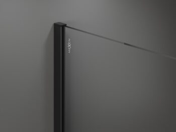 MEXEN/S - KIOTO Sprchová zástena WALK-IN 80x200 cm 8 mm, čierna, čierny vzor 2 800-080-101-70-78