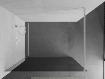 MEXEN/S - KIOTO Sprchová zástena WALK-IN 90 x 200, grafit 8 mm, biela 800-090-101-20-40