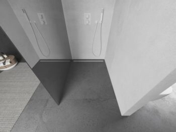MEXEN/S - KIOTO Sprchová zástena WALK-IN 90 x 200, zrkadlové 8 mm, biela 800-090-101-20-50