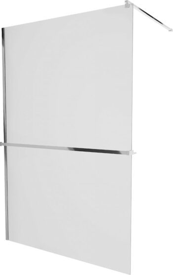 MEXEN/S - KIOTO Sprchová zástena WALK-IN s poličkou a držiakom uterákov 120 x 200, matné sklo 8 mm, chróm 800-120-121-01-30