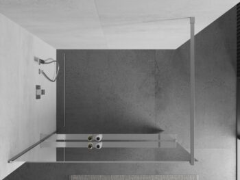MEXEN/S - KIOTO Sprchová zástena WALK-IN s poličkou a držiakom uterákov 80 x 200, zrkadlové 8 mm, chróm 800-080-121-01-50