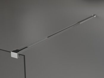 MEXEN/S - KIOTO samostatne stojaca sprchová zástena 100 x 200, transparent/čierna vzor 8 mm, chróm 800-100-002-01-78
