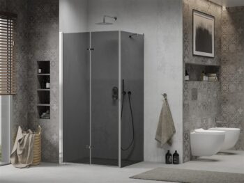 MEXEN/S - LIMA sprchovací kút 80x90, grafit, chróm 856-080-090-01-40