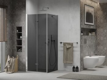 MEXEN/S - LIMA sprchovací kút 90x90, grafit, chróm 856-090-090-01-40