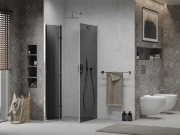 MEXEN/S - LIMA sprchovací kút 90x90, grafit, chróm 856-090-090-01-40