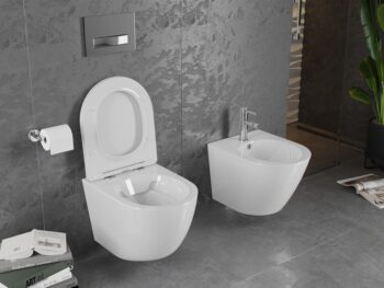 MEXEN/S - Lena Závesná WC misa vrátane sedátka s slow-slim, duroplast, biela 30220400