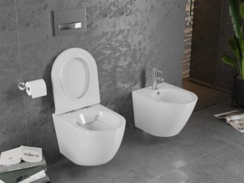 MEXEN/S - Lena Závesná WC misa vrátane sedátka s slow-slim, duroplast, biela 30220500
