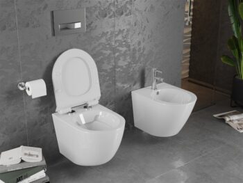 MEXEN/S - Lena Závesná WC misa vrátane sedátka s slow-slim, duroplast, biela 30224000