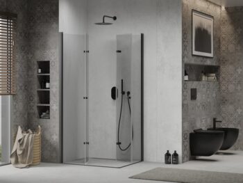 MEXEN/S - Lima Duo sprchovací kút 80 x 70, transparent, čierna 856-080-070-70-00-02