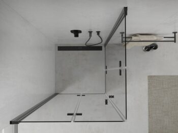 MEXEN/S - Lima Duo sprchovací kút 90 x 90, transparent, čierna 856-090-090-70-00-02
