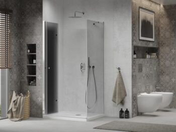 MEXEN/S - Lima sprchovací kút 70x100, grafit, chróm + biela vanička so sifónom 856-070-100-01-40-4010