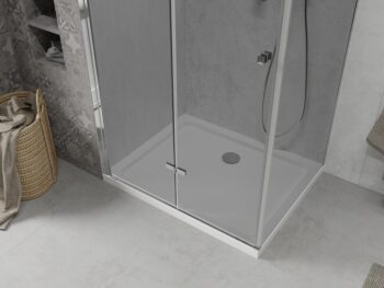 MEXEN/S - Lima sprchovací kút 70x100, grafit, chróm + biela vanička so sifónom 856-070-100-01-40-4010