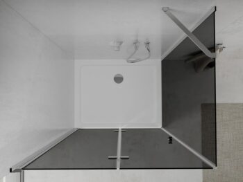 MEXEN/S - Lima sprchovací kút 80x70, grafit, chróm + biela vanička so sifónom 856-080-070-01-40-4010