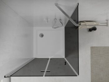 MEXEN/S - Lima sprchovací kút 80x80, grafit, chróm + biela vanička so sifónom 856-080-080-01-40-4010