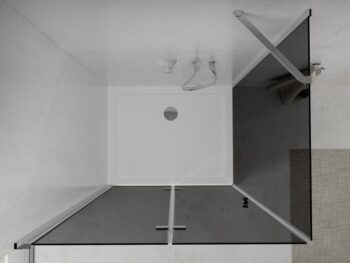 MEXEN/S - Lima sprchový kút 90x100, grafit, chróm + biela vanička so sifónom 856-090-100-01-40-4010