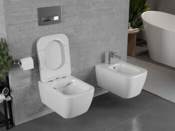 MEXEN/S - MARGO závesná WC misa vrátane sedátka s slow-slim, duroplast, biela 30420900