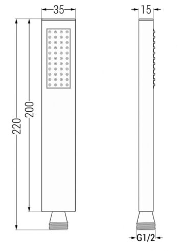 MEXEN/S MEXEN/S - Cube DR02 podomietkový sprchový SET + slim sprcha 25, biela 77502DR0225-20