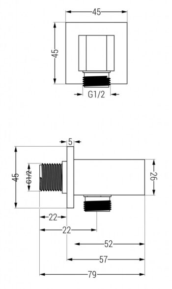 MEXEN/S MEXEN/S - Cube DR02 podomietkový sprchový SET + slim sprcha 25, biela 77502DR0225-20