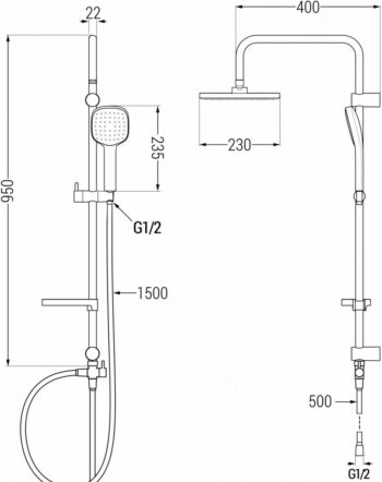 MEXEN/S MEXEN/S - X33 sprchový set chróm / biela 798333391-02