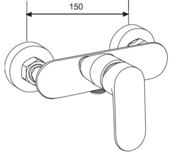 MEXEN/S - Milo DF05 sprchová batéria s príslušenstvom, chróm 7134R05-00