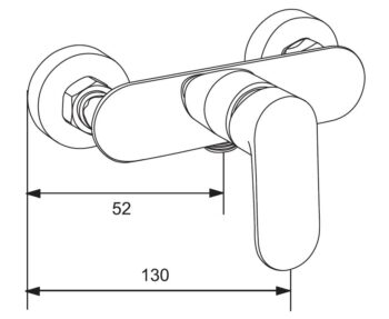 MEXEN/S - Milo DF40 sprchová batéria s príslušenstvom, chróm 7134R40-00