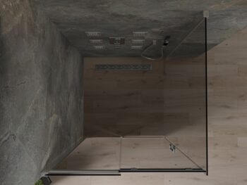 MEXEN/S - OMEGA sprchovací kút 100x100, grafit, chróm 825-100-100-01-40
