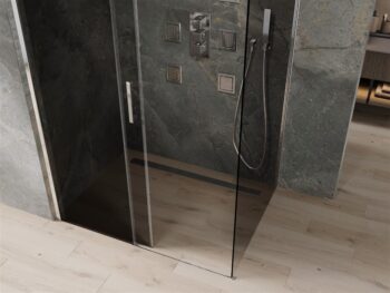 MEXEN/S - OMEGA sprchovací kút 100x90, grafit, chróm 825-100-090-01-40